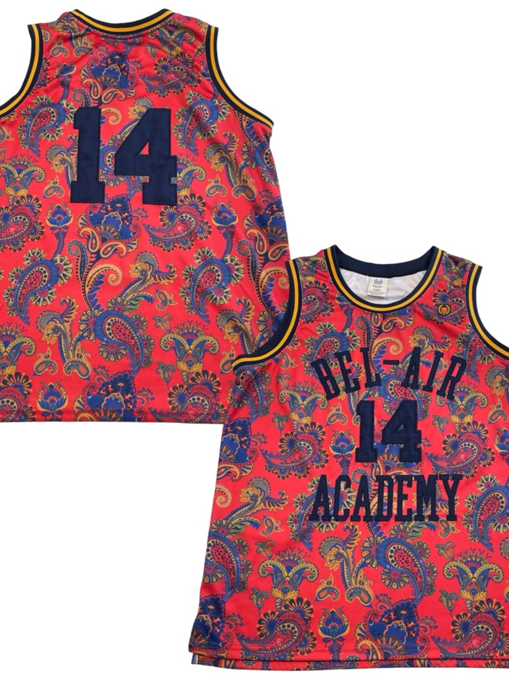 2019 Orig. Will Smith Fresh Prince Bel-Air Academy 14 Size XL Paisley Jersey